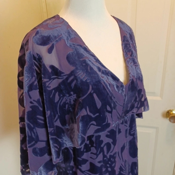 NWT Trina Turk Shell Burnout Velvet Cape  Dress 10 NEW - Picture 2 of 6